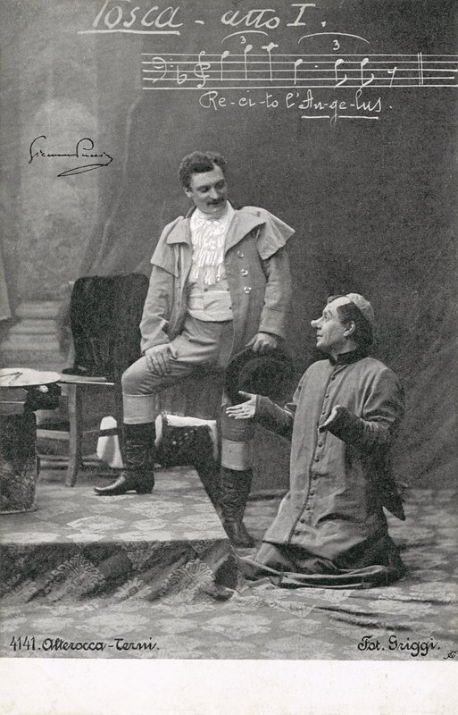 Scene fra Tosca (s/hvitt bilde) av Italian Photographer