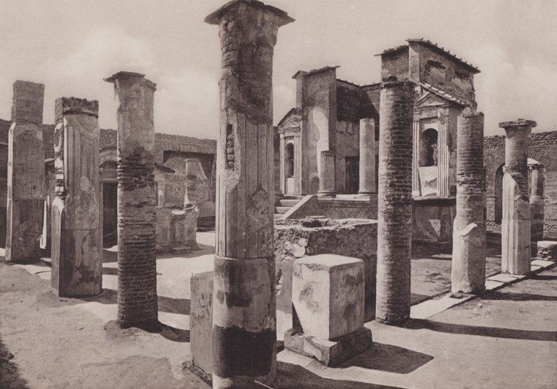 Tempio D'Iside, Temple of Isis (s/hvitt bilde) av Italian Photographer