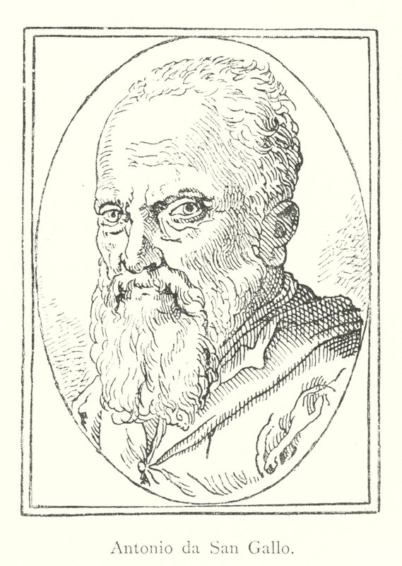 Antonio da San Gallo (gravering) av Italian School