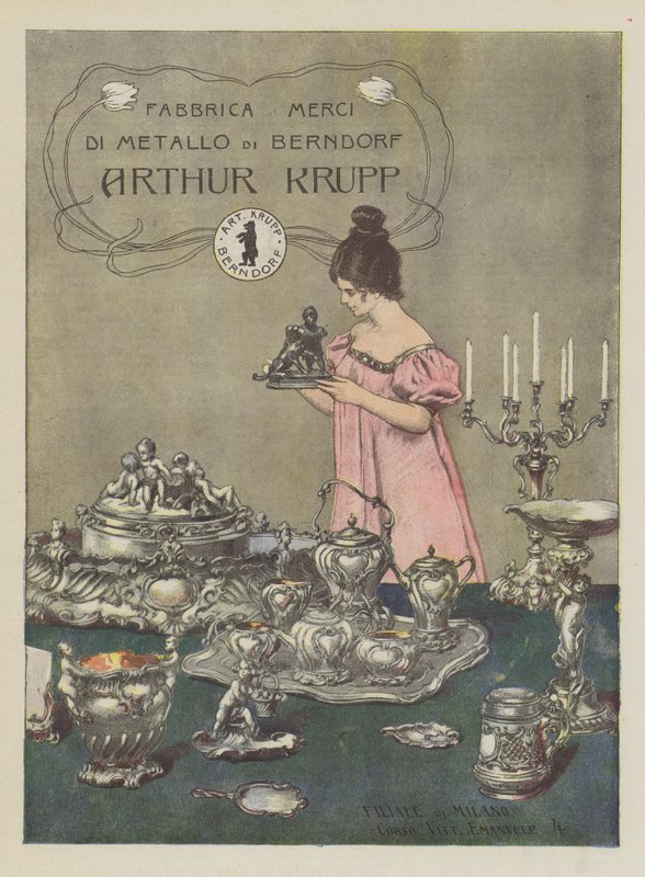 Arthur Krupp (farge litho) av Italian School