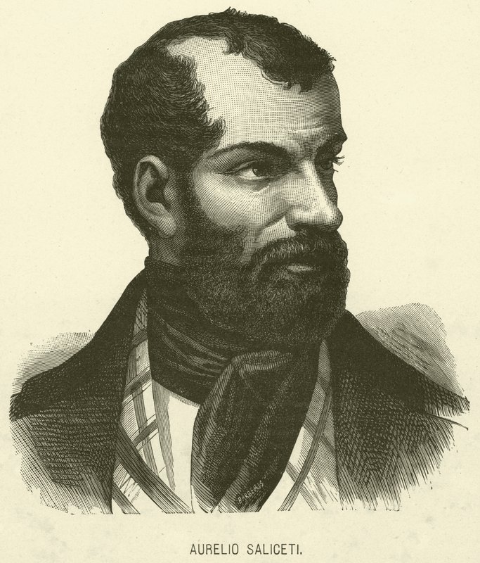 Aurelio Saliceti (gravering) av Italian School