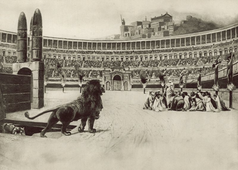Circus Maximus, Den siste bønnen (litho) av Italian School