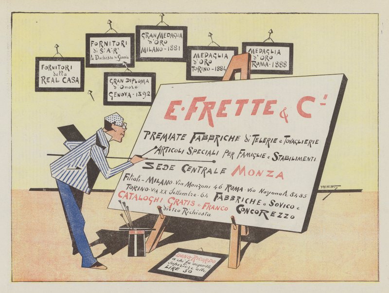 E Frette & C (farge litho) av Italian School