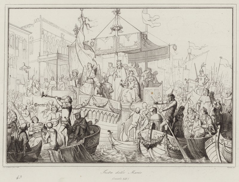 Festa delle Marie, 1200-tallet (gravering) av Italian School