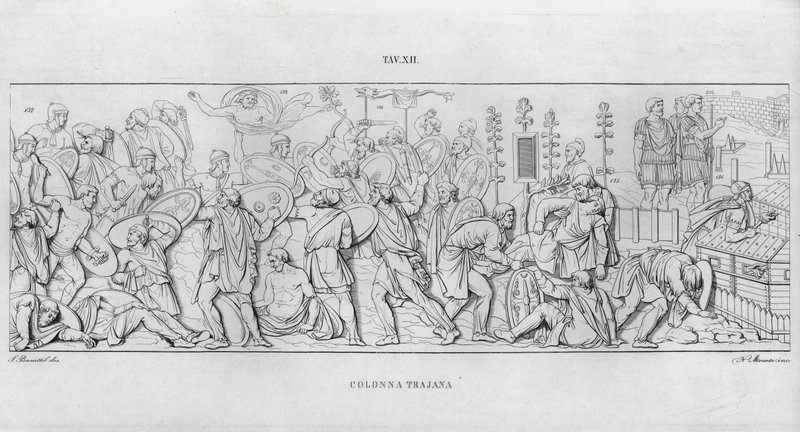 La Colonna Trajana, Trajans søyle (gravering) av Italian School