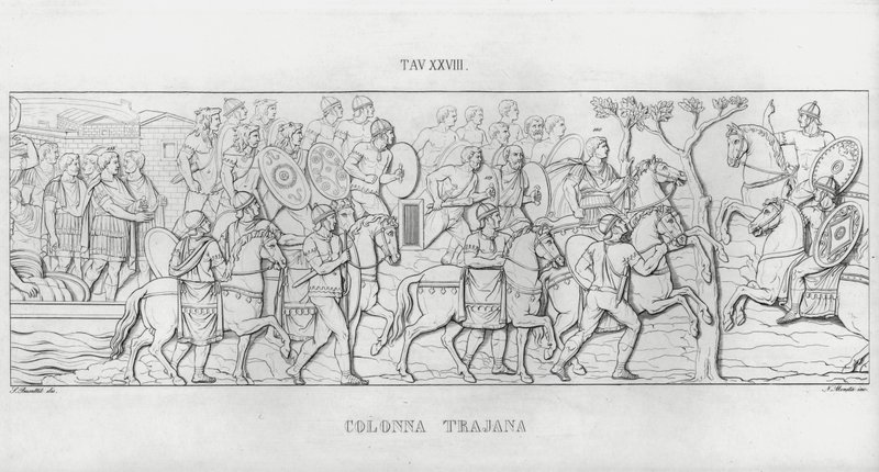 La Colonna Trajana, Trajans søyle (gravering) av Italian School