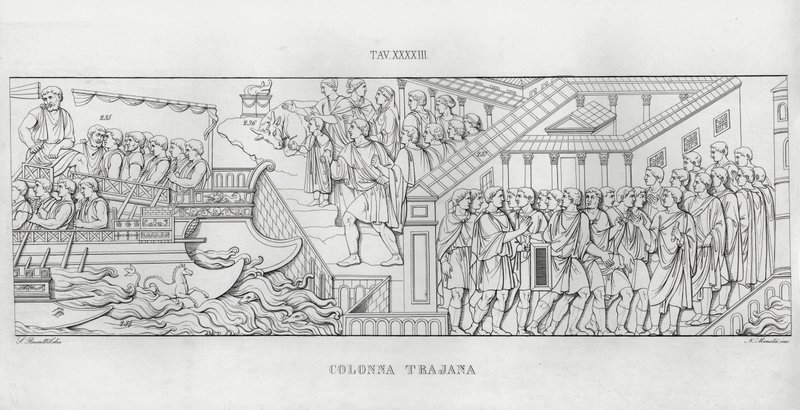 La Colonna Trajana, Trajans søyle (gravering) av Italian School