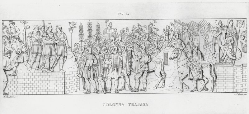 La Colonna Trajana, Trajans søyle (gravering) av Italian School