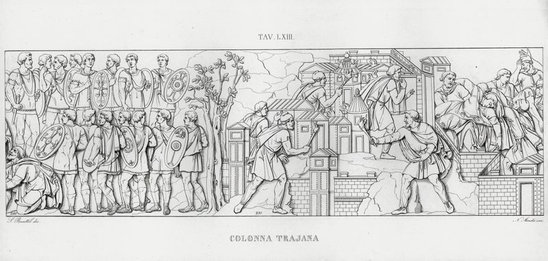 La Colonna Trajana, Trajans søyle (gravering) av Italian School