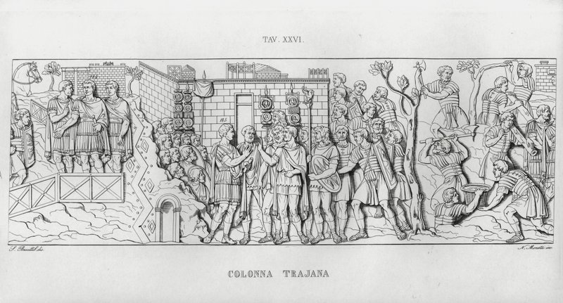 La Colonna Trajana, Trajans søyle (gravering) av Italian School