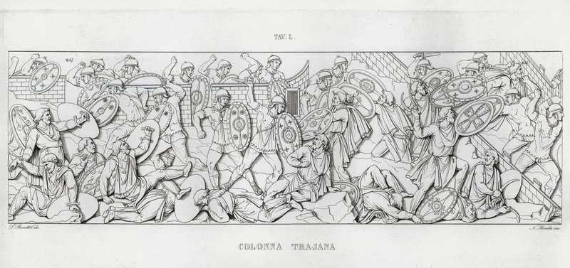 La Colonna Trajana, Trajans søyle (gravering) av Italian School
