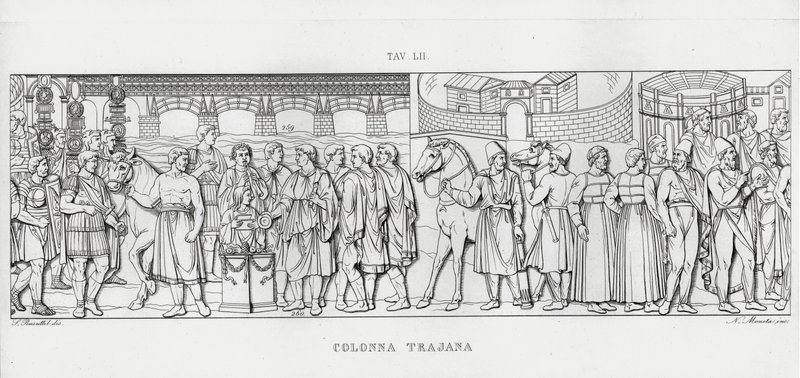 La Colonna Trajana, Trajans søyle (gravering) av Italian School