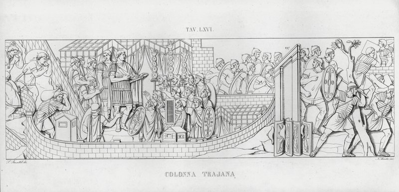 La Colonna Trajana, Trajans søyle (gravering) av Italian School