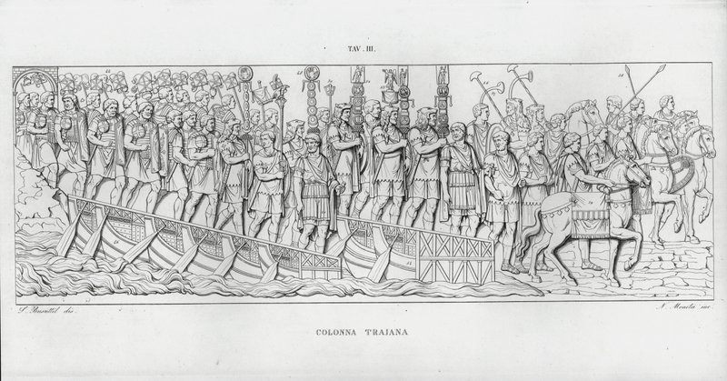 La Colonna Trajana, Trajans søyle (gravering) av Italian School