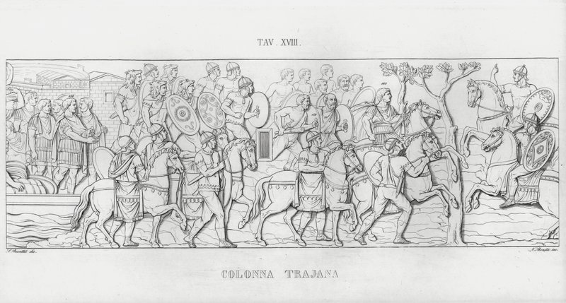 La Colonna Trajana, Trajans søyle (gravering) av Italian School