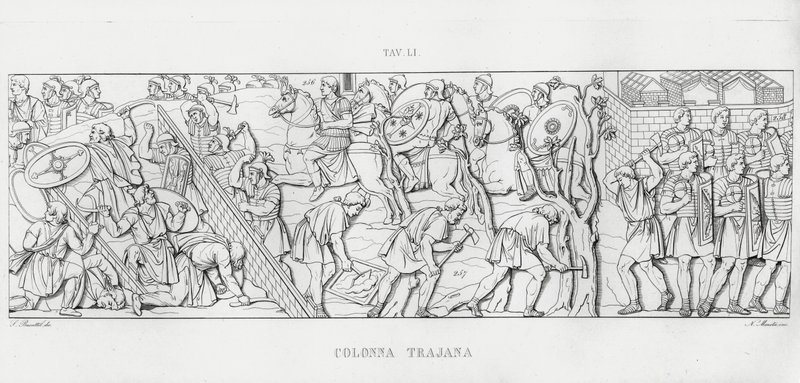 La Colonna Trajana, Trajans søyle (gravering) av Italian School
