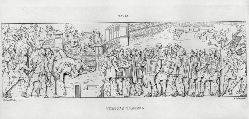 La Colonna Trajana, Trajans søyle (gravering) av Italian School