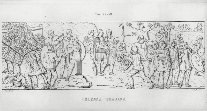 Trajans søyle (gravering) av Italian School