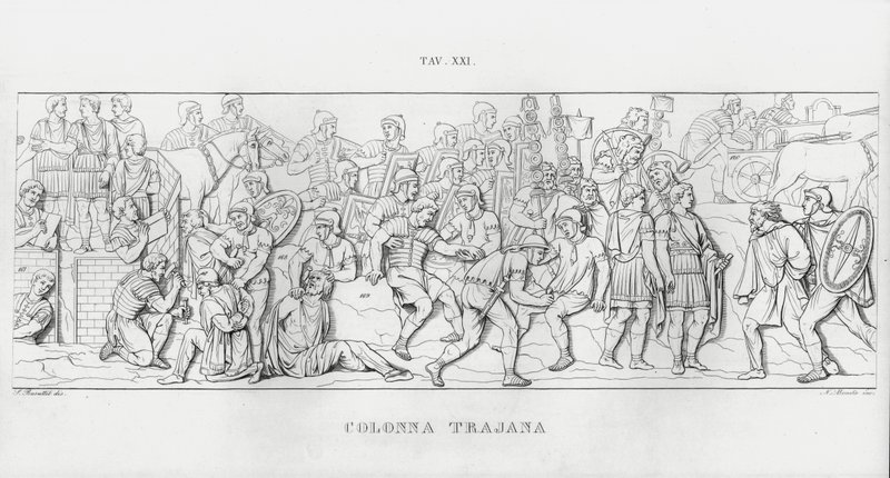 Trajans søyle (gravering) av Italian School