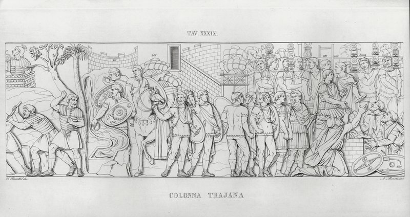 La Colonna Trajana, Trajans søyle (gravering) av Italian School