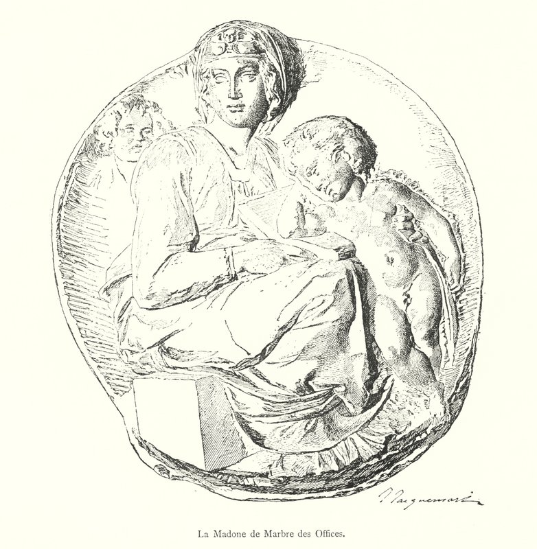 The Marble Madonna of the Uffizi (gravering) av Italian School