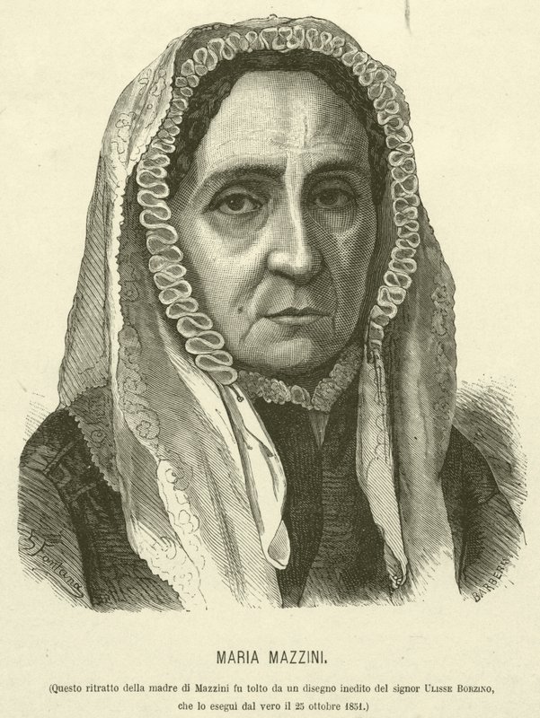 Maria Mazzini (gravering) av Italian School