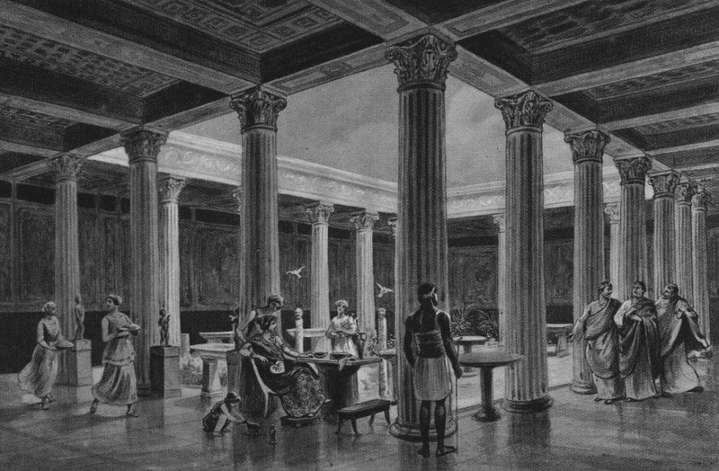 Pompeii: House of the Vettii (litho) av Italian School