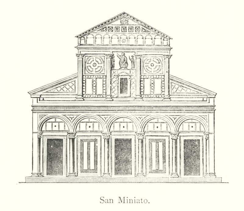 San Miniato (gravering) av Italian School