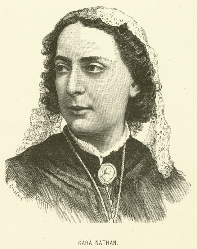Sara Nathan (gravering) av Italian School