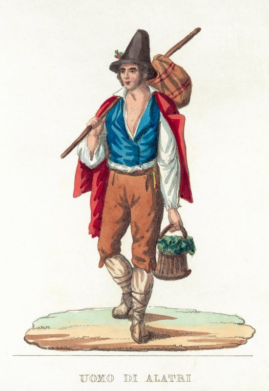 Man of Alatri (farget gravering) av Italian School
