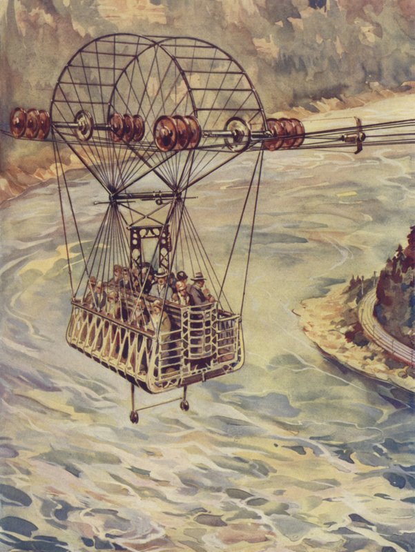 Krysser Niagarafallene med taubane av J. Allen Shuffrey