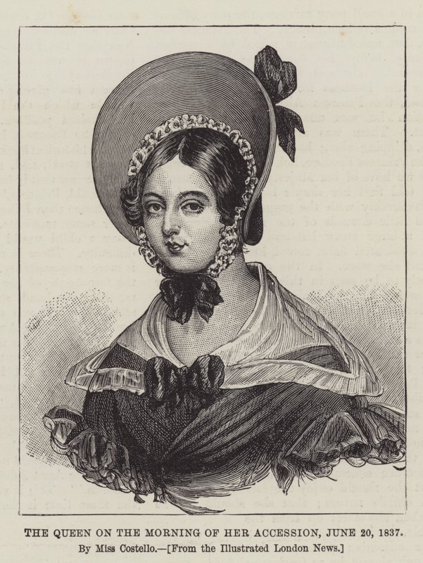 Dronningen om morgenen hennes tiltredelse, 20. juni 1837 av J. Costello