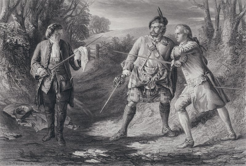 Illustrasjon for Rob Roy (gravering) av J.B. (after) MacDonald