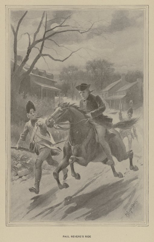Paul Reveres tur (litho) av J. (after) Steeple Davis