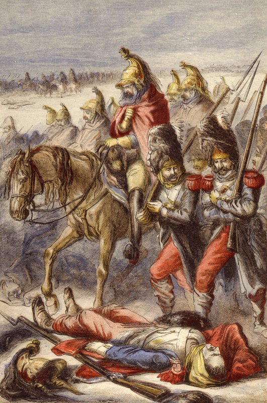 Retreatet fra Moskva (chromolitho) av J. H. Nicholson