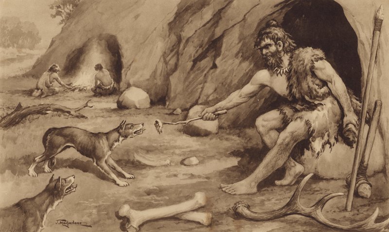 Cave-Man (litho) av J. Macfarlane
