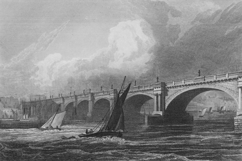 Strand Bridge, London (gravering) av John Preston Neale