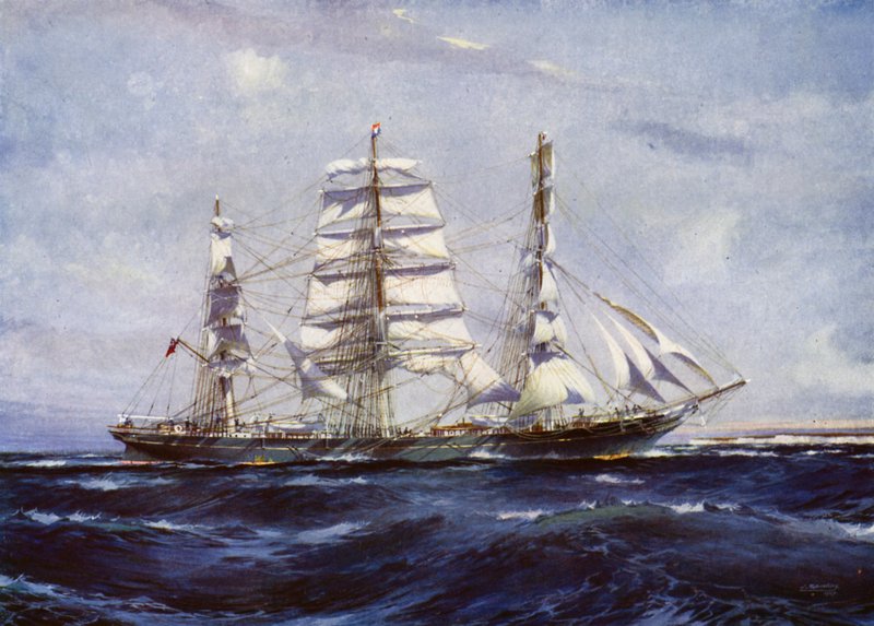 Clipper-skip: Samuel Plimsoll (litho-farge) av Jack (after) Spurling
