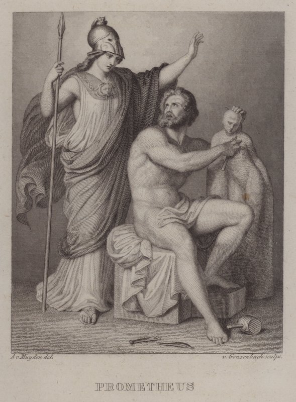 Prometheus (gravering) av Jacques Alfred van Muyden