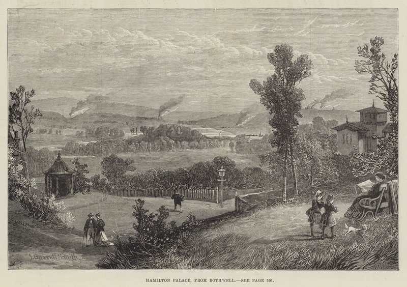 Hamilton Palace, fra Bothwell av James Burrell Smith