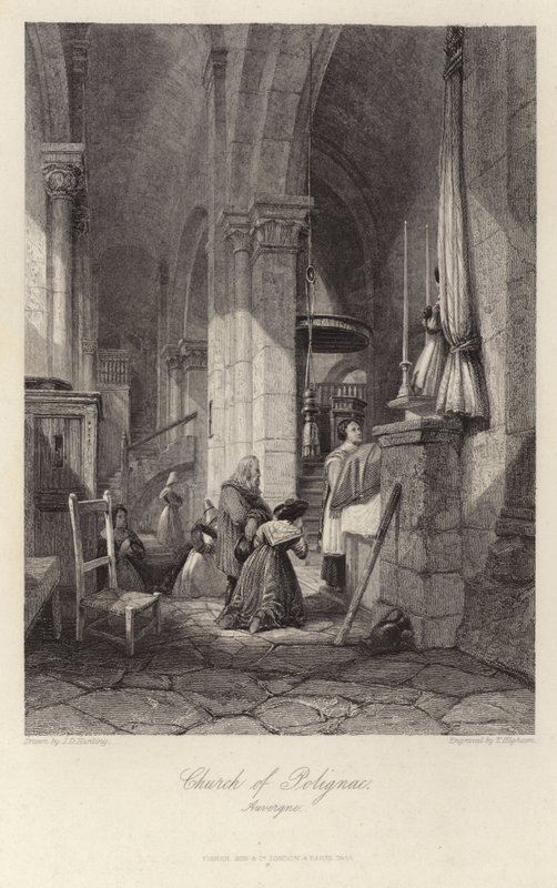 Polignac-kirken i Auvergne av James Duffield Harding