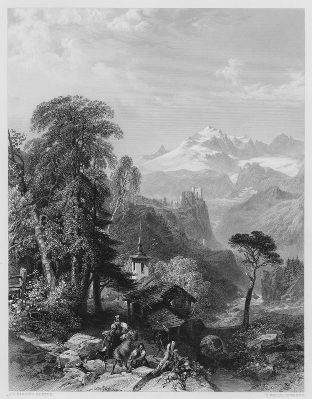 Val St Nicola, Sveits (gravering) av James Duffield Harding