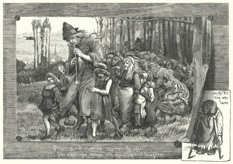 The Pied Piper of Hamelin (gravering) av James Elder Christie