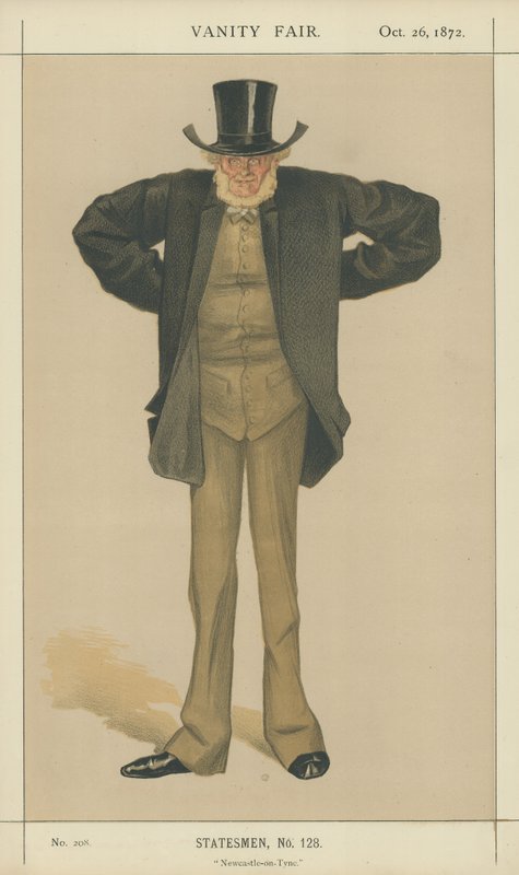 Mr Joseph Cowen (farge litho) av James Jacques Joseph Tissot