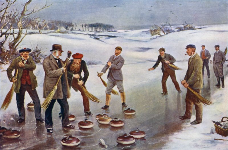 Curling (farge litho) av James Michael Brown