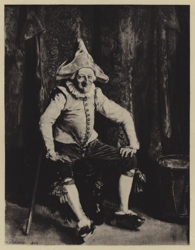 Den sittende Punch av Jean Louis Ernest Meissonier