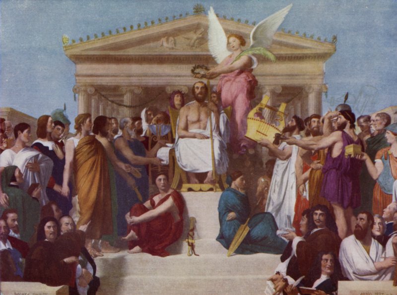 Homers apoteose av Jean Auguste Dominique (after) Ingres