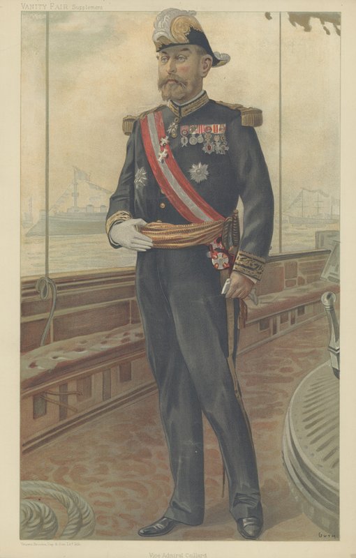 Viseadmiral Caillard (farge litho) av Jean Baptiste (after) Guth