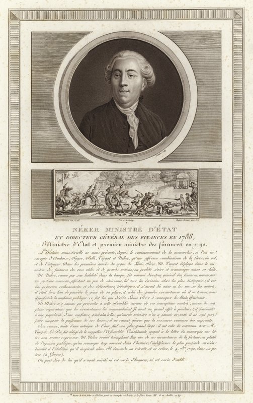 Portrett av Jacques Necker av Jean Duplessi Bertaux