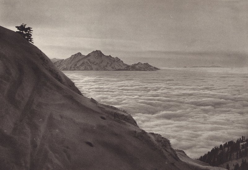Rigi Kulm, Uber Dem Nebelmeer (s/hvitt bilde) av Jean Gaberell
